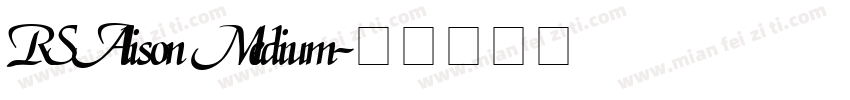 RSAlison Medium字体转换